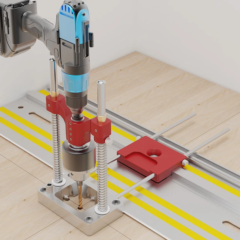 ENJOYWOOD Track Saw Rail Drill Guide | Hole Punch Locator for Makita Festool DeWalt