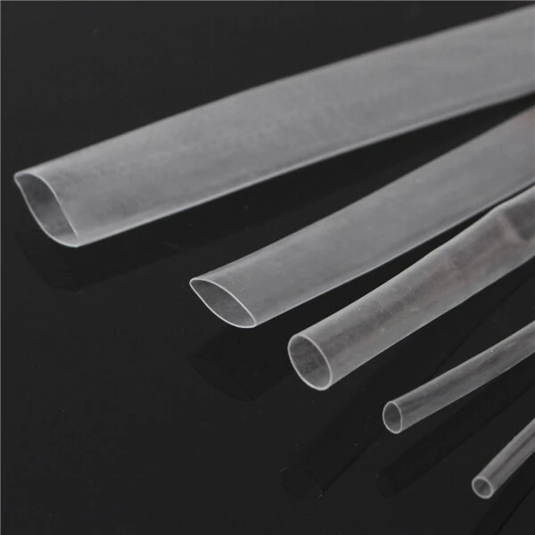 DANIU 5Pcs Halogen-Free 2:1 Heat Shrink Tubing - Transparent Wire Cable Sleeving