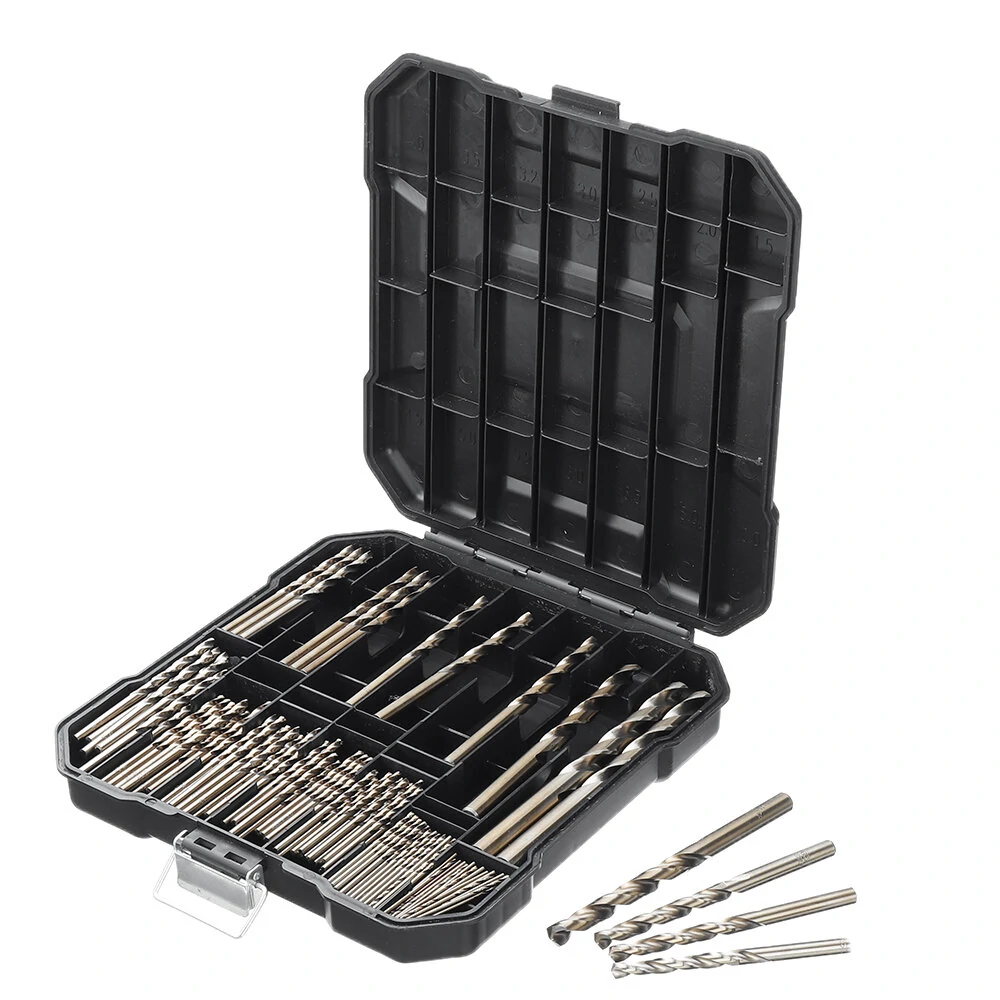 Drillpro 99Pcs M35 Cobalt Drill Bit Set | 1.5-10mm HSS for Metal & Wood