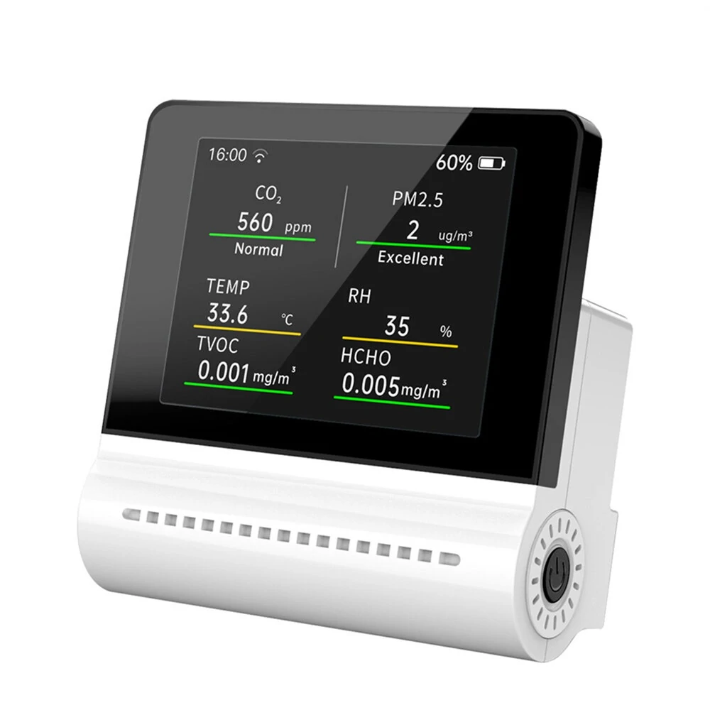 NOYAFA JSM16 Air Quality Monitor - PM2.5 CO2 HCHO TVOC Detector | 5-in-1