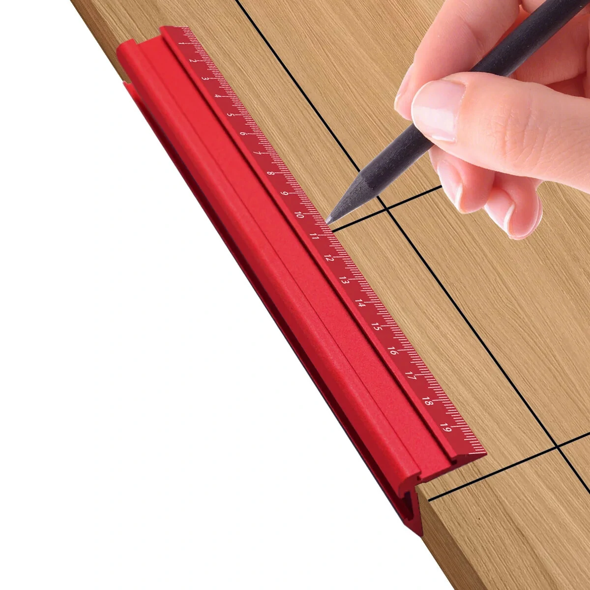 Metric & Imperial V-Ruler - High Precision Aluminum Alloy Marking Gauge