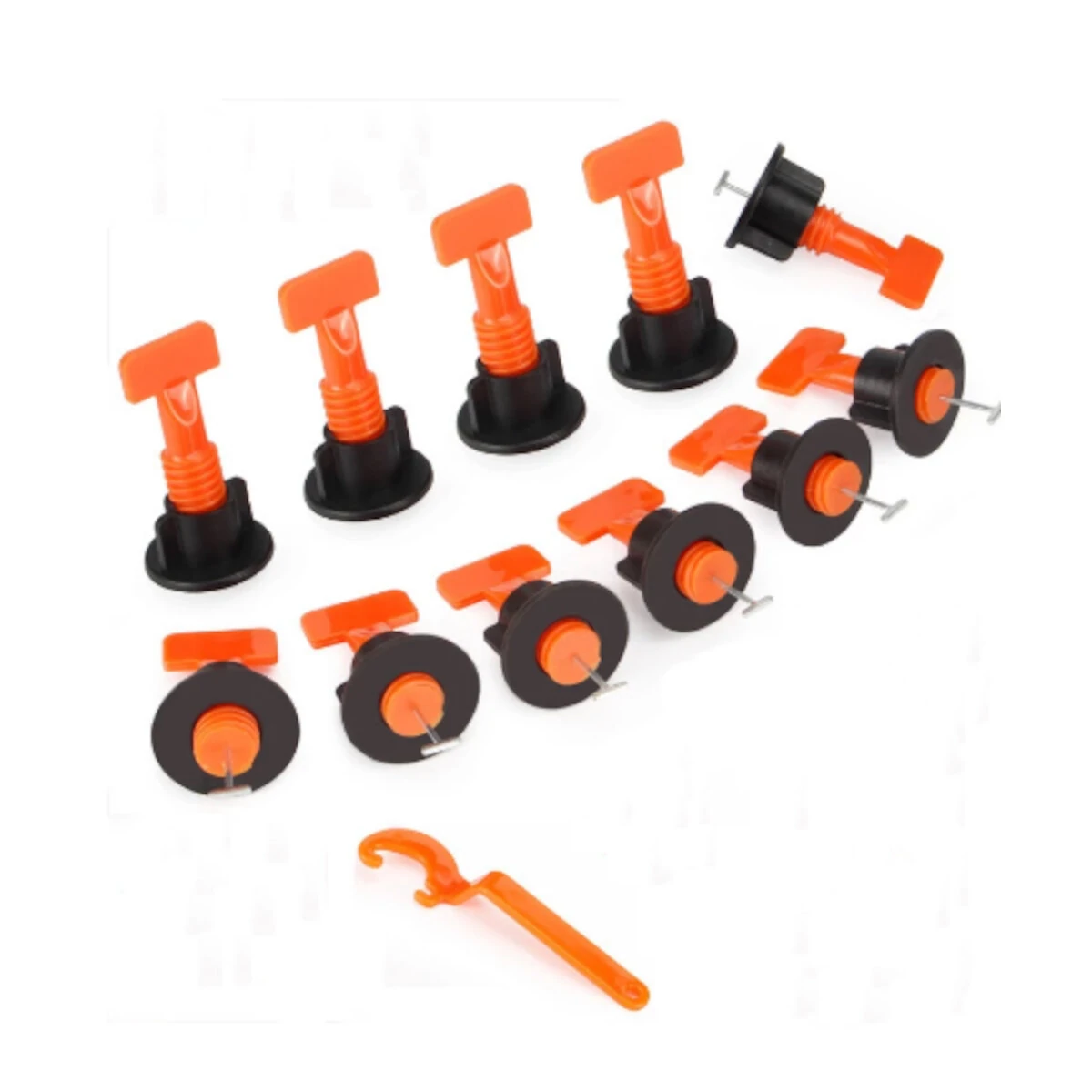 Ceramic Tile Leveling System - 100pcs 2mm Plastic Spacers with Leveler Wrench
