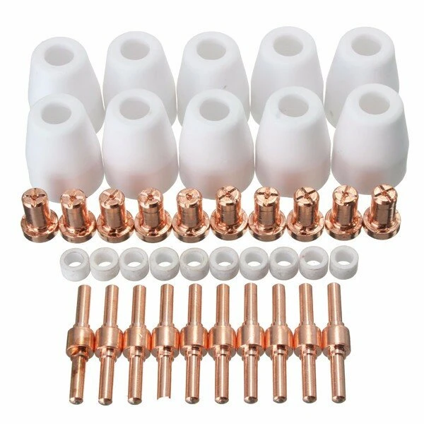 40pcs Air Plasma Cutter Consumables - Fit PT-31 LG-40 Torch & CUT-40 50