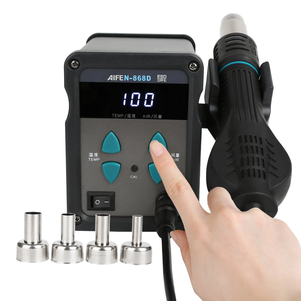 AIFEN 868D 700W Hot Air Rework Station - 100-500°C Soldering Tool for Phone Repair