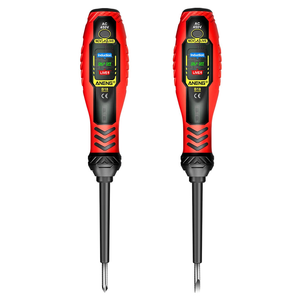 ANENG B18 Voltage Tester Pen - Non-Contact AC 450V | LED Indicator & Insulated Handle