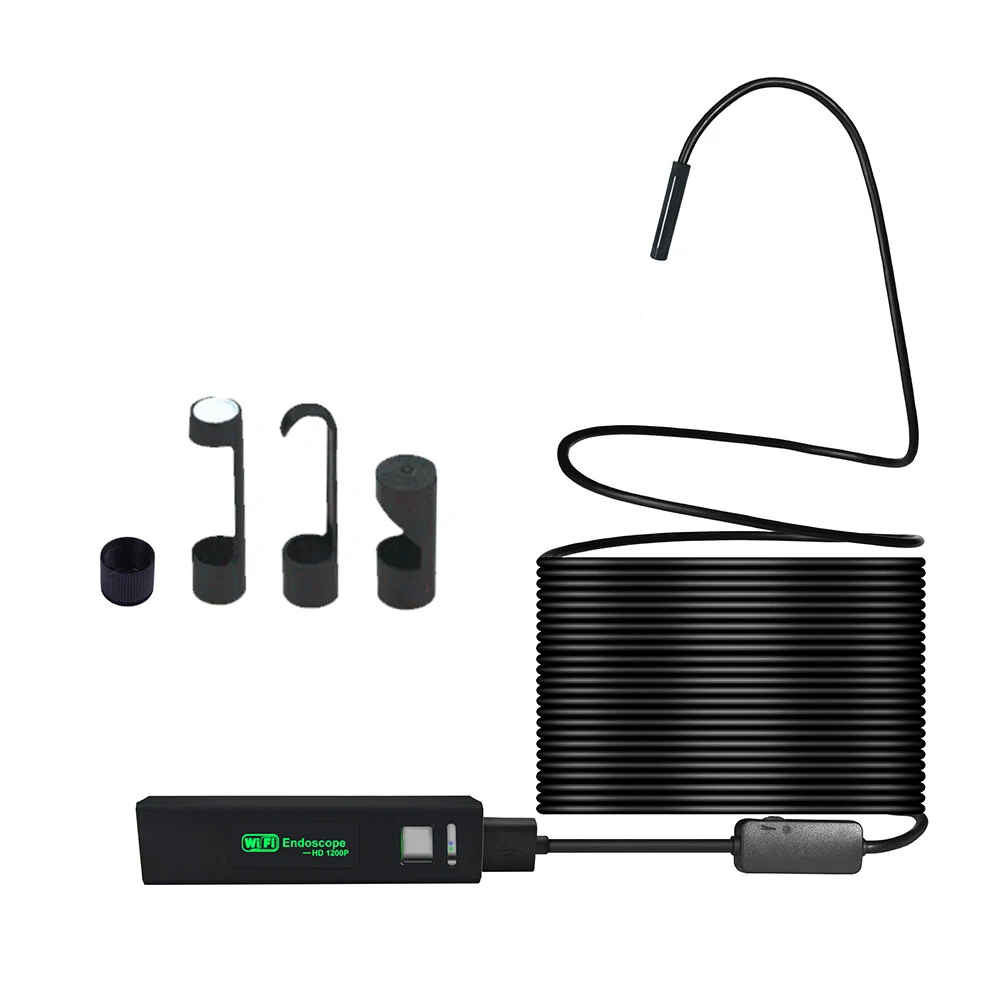 8mm Endoscope Camera - IP68 Waterproof | Dual Lens 8 LED Lights | 1/5/10M Cable for Car & Smartphone