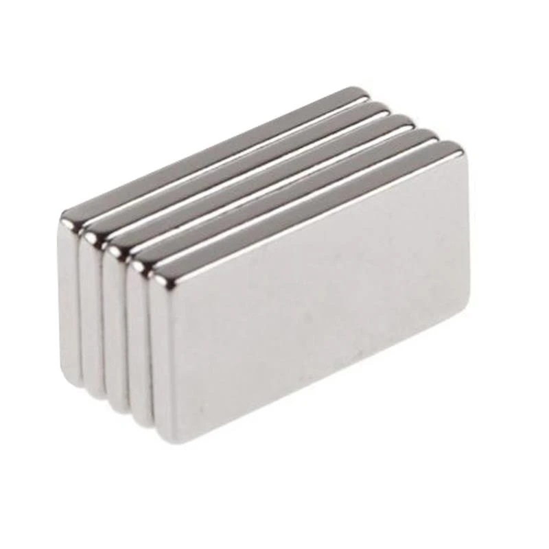 5pcs N50 Neodymium Block Magnets 20x10x2mm - Super Strong Rare Earth Magnets