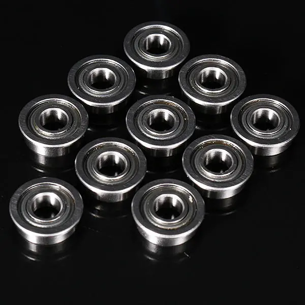 MF115ZZ Flange Ball Bearings - 5x11x4mm 10pcs - Flange Size 12.5x0.8mm