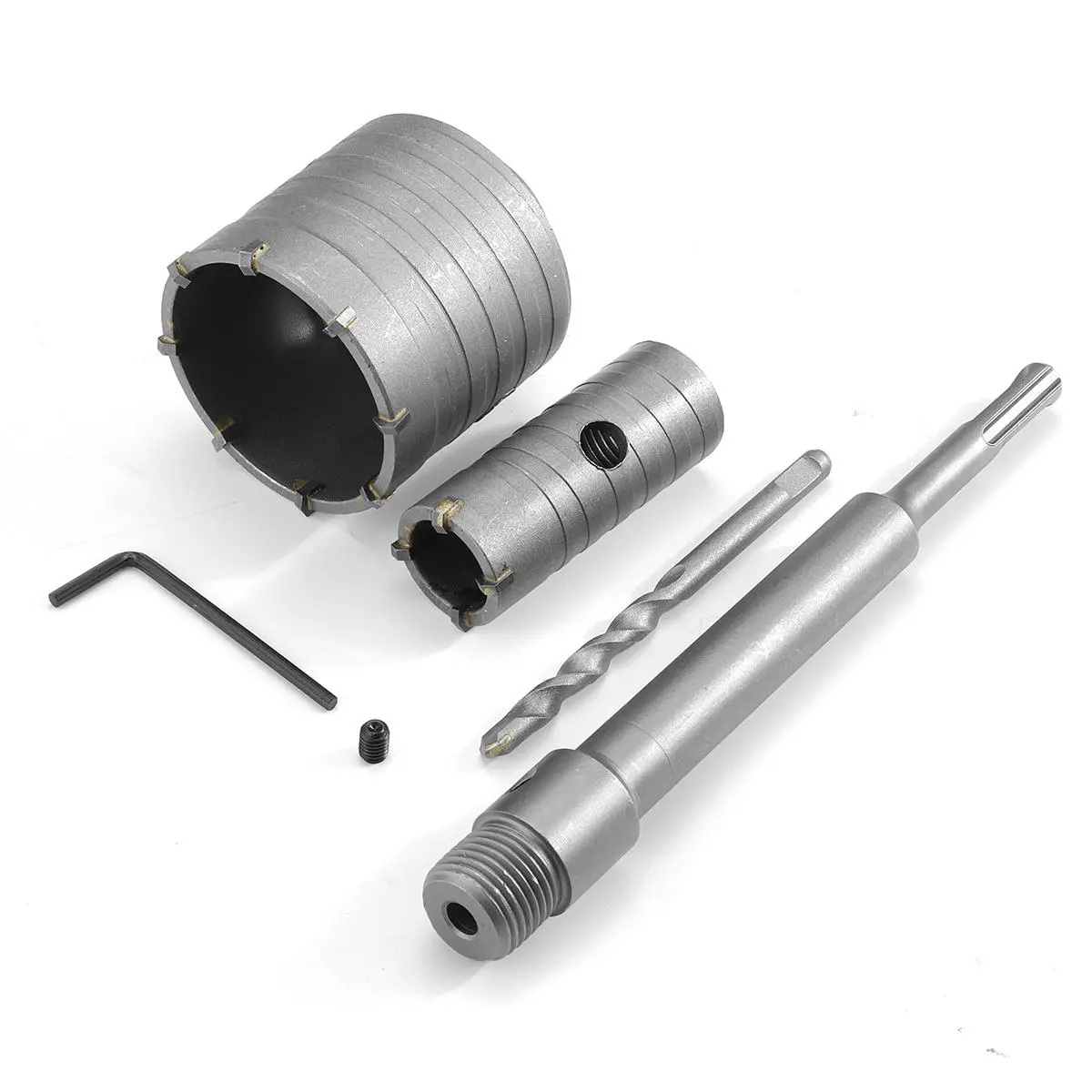 30mm & 65mm Concrete Hole Saw Kit - SDS Plus Shank Drill Bit Set with Wrench