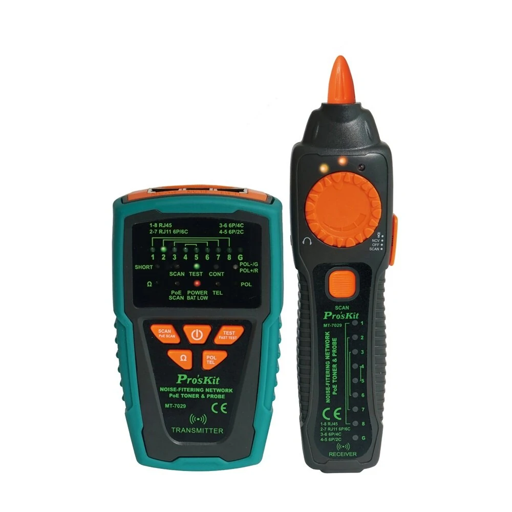 Pro'Skit MT-7029-C Cable Tracker | Anti-Interference with LED | Twisted-Pair & Telephone Line Tester