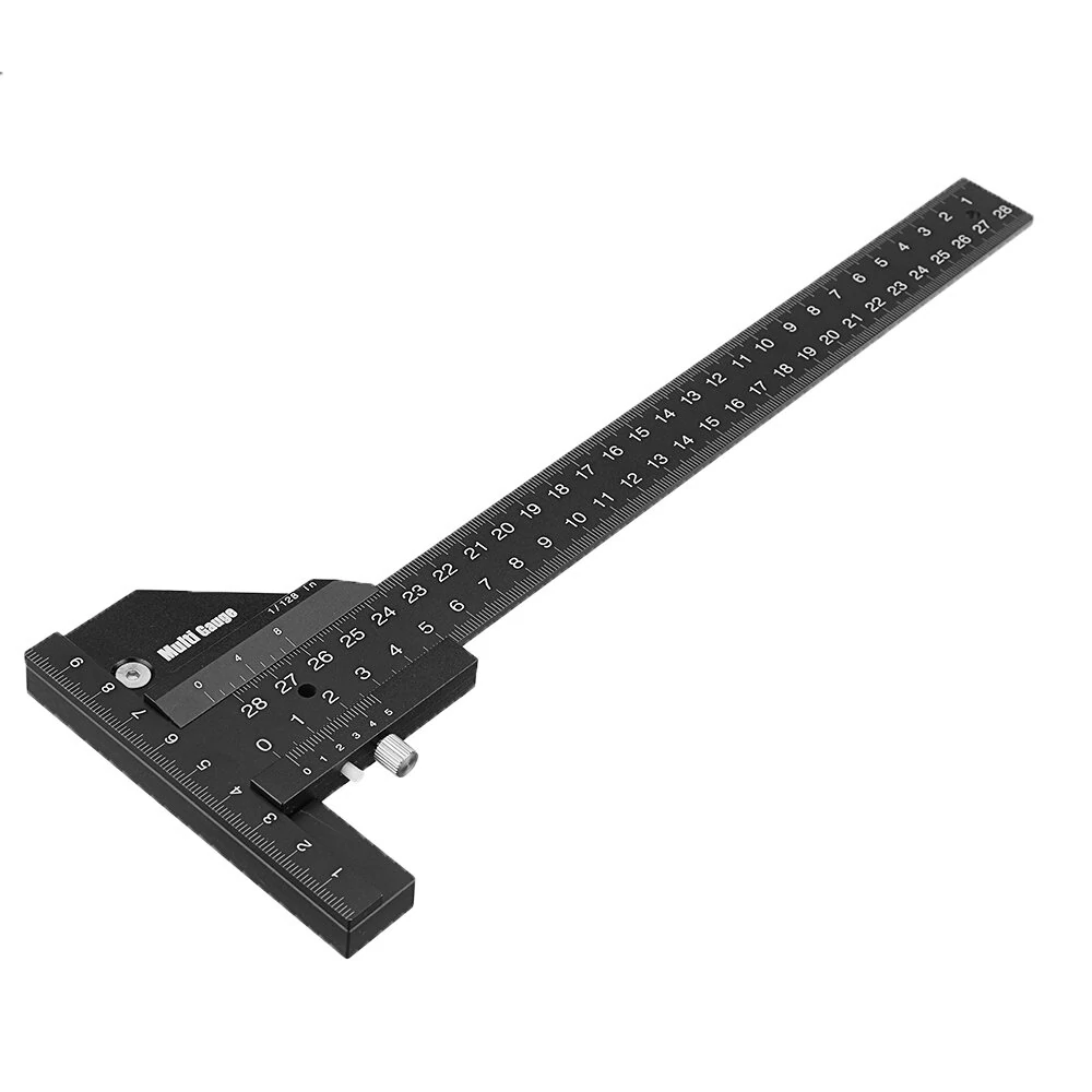 Doctorwood Multifunction Scriber Gauge | Inch & MM Aluminum Marking Tool for Carpentry