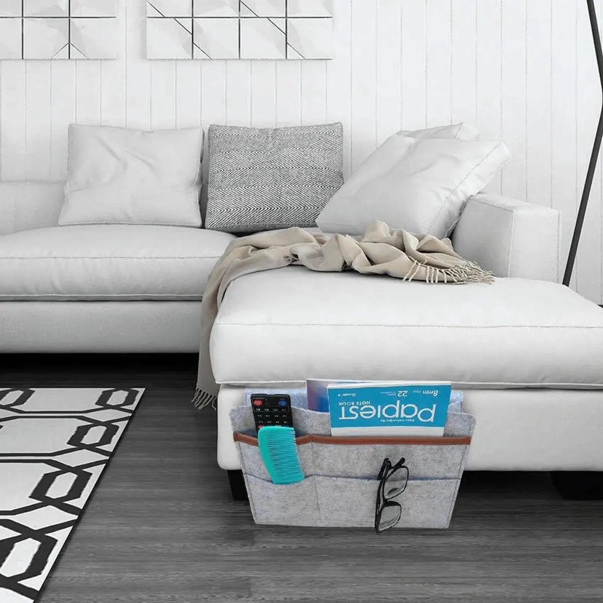 Felt Bedside Organizer - Sofa Storage Bag with Hanging Pockets | Dormitory