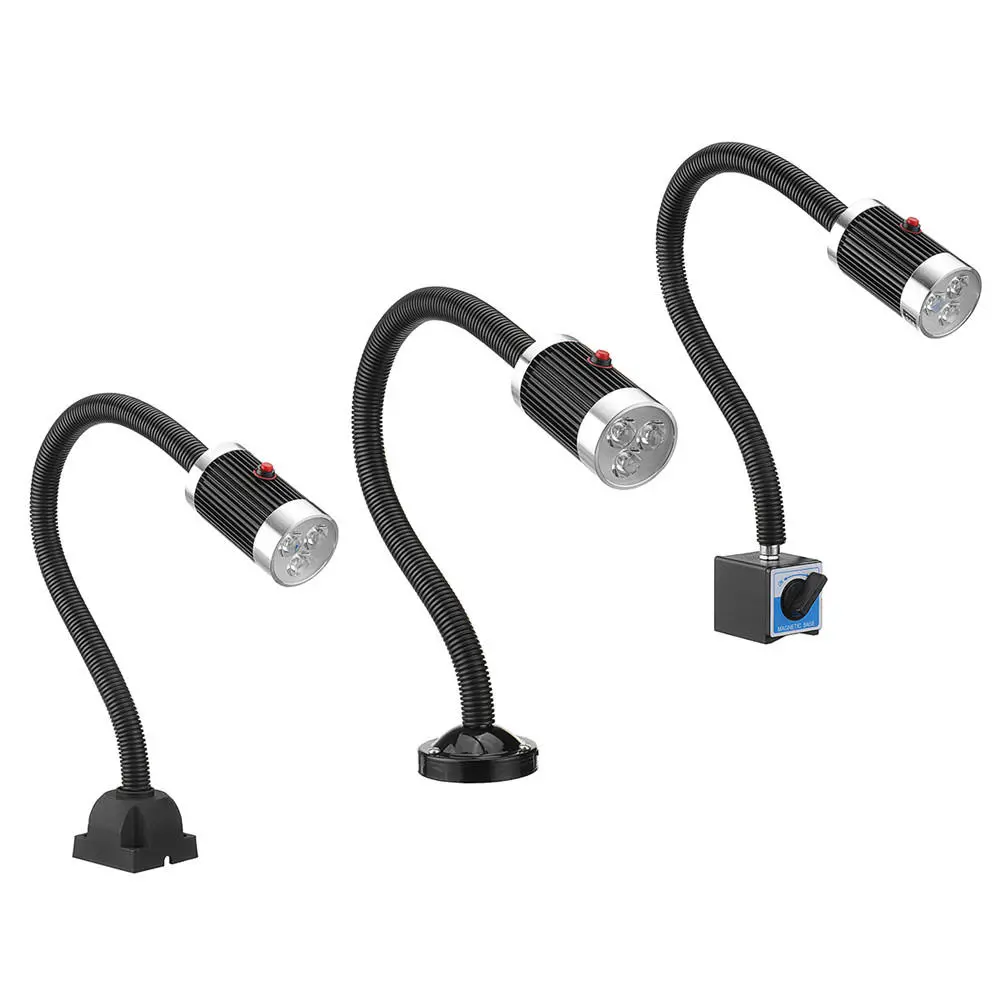 Magnetic Base Work Light - 9W Aluminum Alloy - 110-220V for CNC Machine