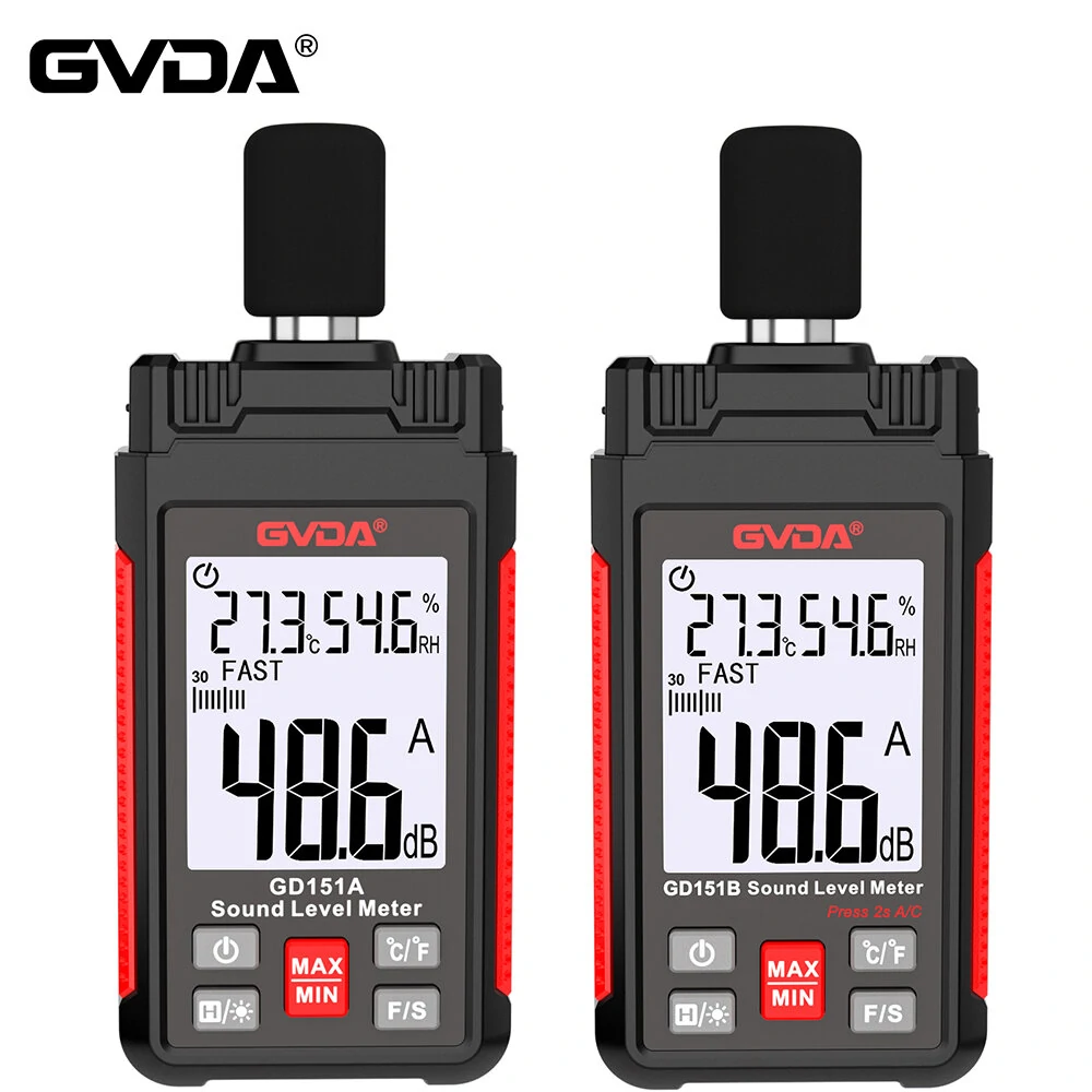GVDA Digital Sound Level Meter - 30-130dB Decibel Meter | Portable Noise Meter