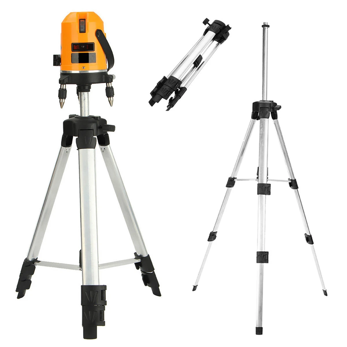 Self-Leveling Laser Tripod Stand - Telescopic Aluminium Alloy Mount & Holder