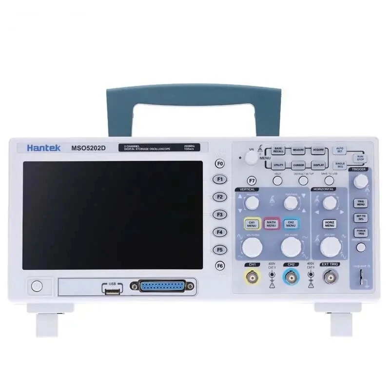 Hantek MSO5202D Digital Oscilloscope - 200MHz 2CH 1GSa/s + 16CH Logic Analyzer