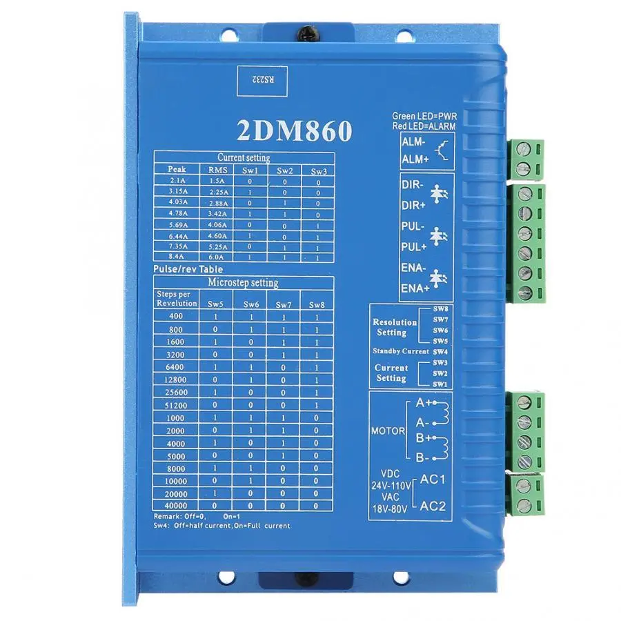 Machifit 2DM860 Stepper Motor Driver | 2 Phase Controller for CNC Router & Engraving