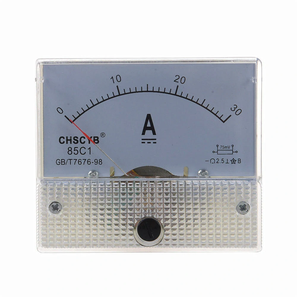 TS-0421 85C1-DC30A Analog Ammeter - 0-30A DC Current Meter - 3Pcs Panel Portable Amperemeter