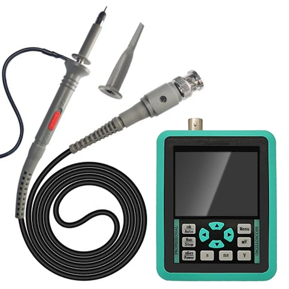 Mini Digital Oscilloscope | 2.4 Color LCD, 120M Bandwidth, 500M Sample Rate