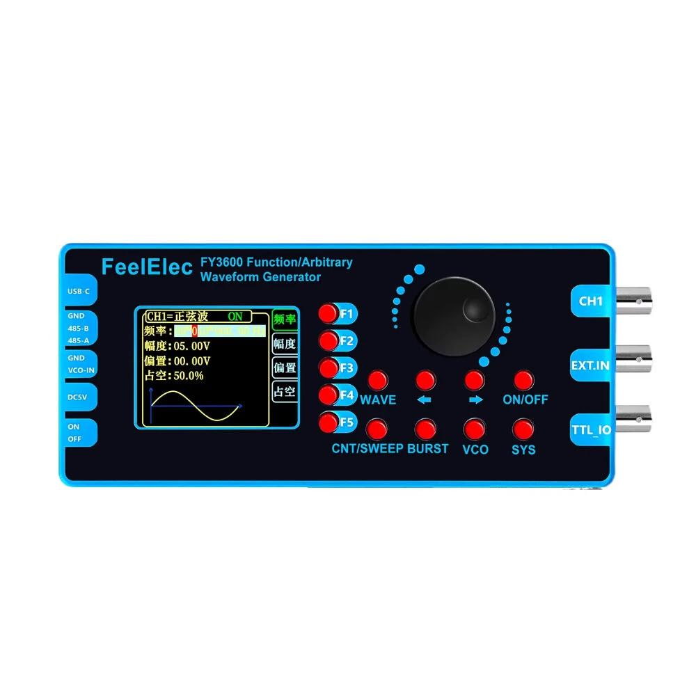 FY3600 20MHz DDS Signal Generator | Arbitrary Waveform & Pulse Generator | 0-20Vpp, 2.4 Display