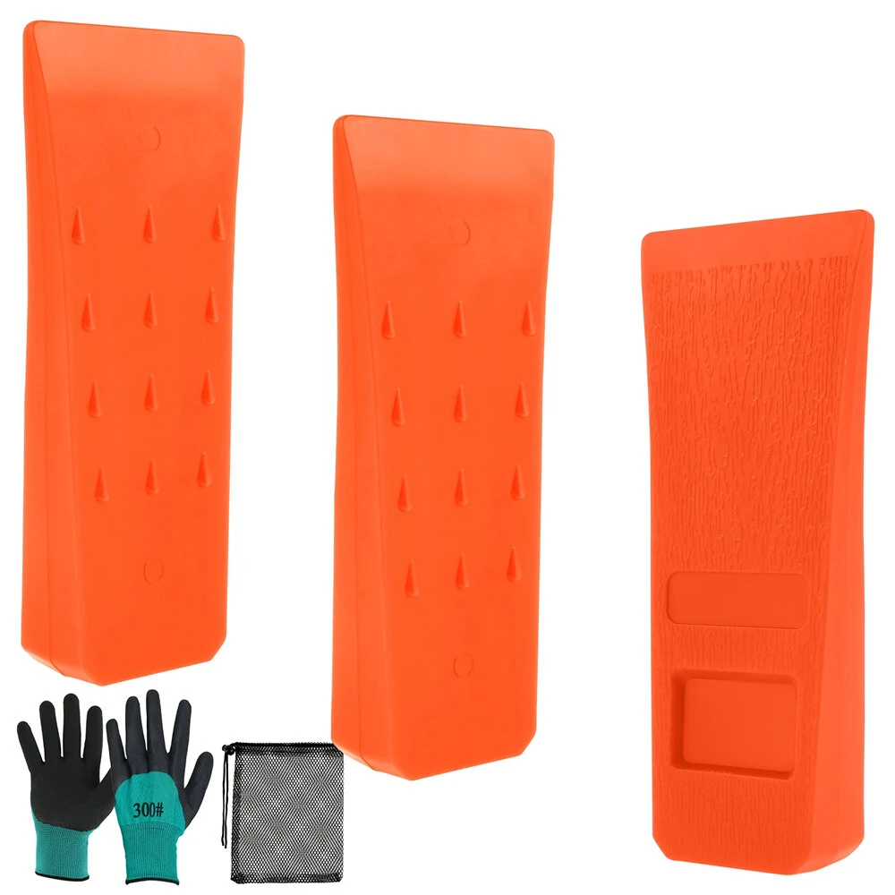 3Pcs Plastic Felling Wedges - Wear Resistant Chainsaw Wedges for Tree Cutting