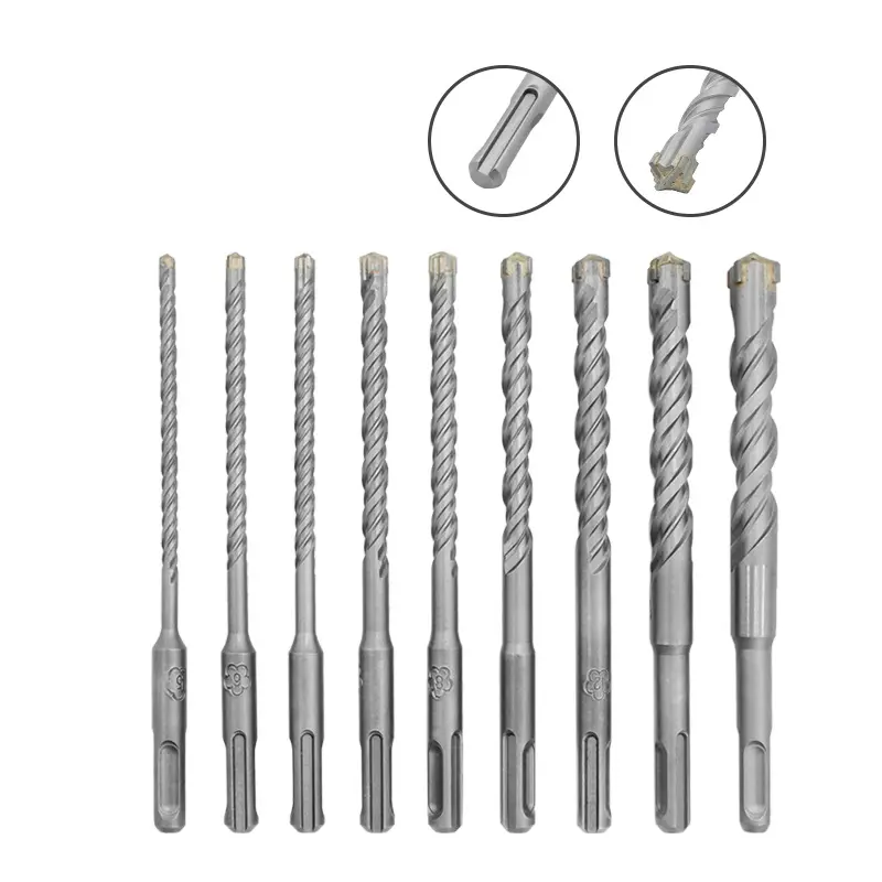Drillpro 9Pcs SDS Hammer Drill Bit Set | 5-16mm Carbide Masonry Concrete Bits