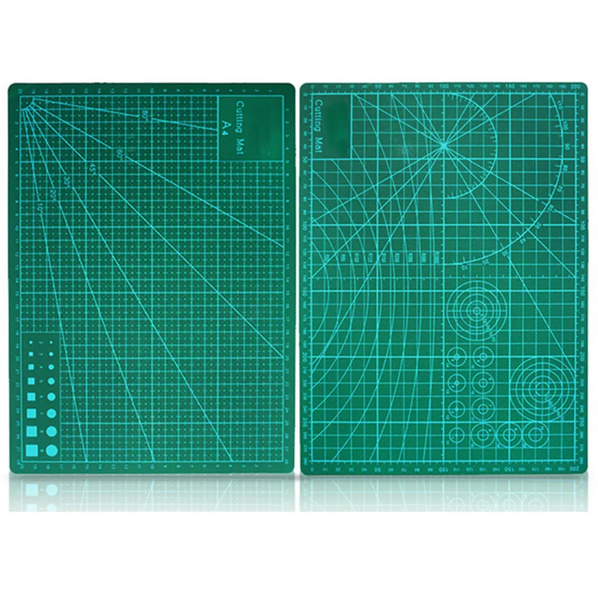 Double Sided Green Cutting Mat - A4 Size Healing Design Craft Tool Pad