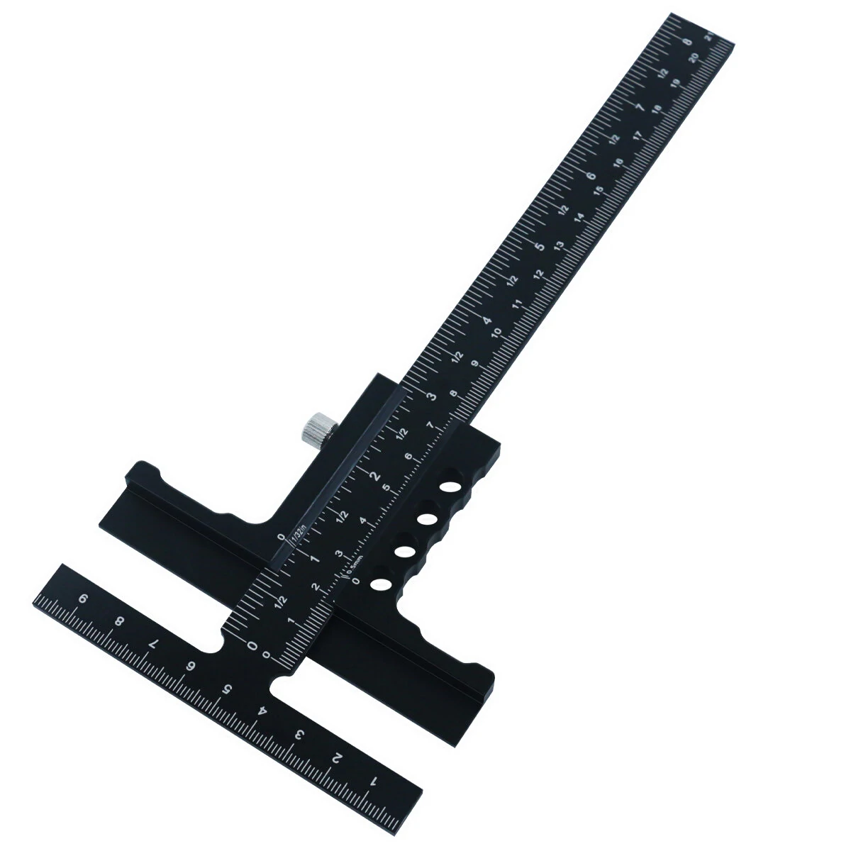 Premium Sliding Marking Gauge - Aluminum Alloy with Depth Gauge & T-Square