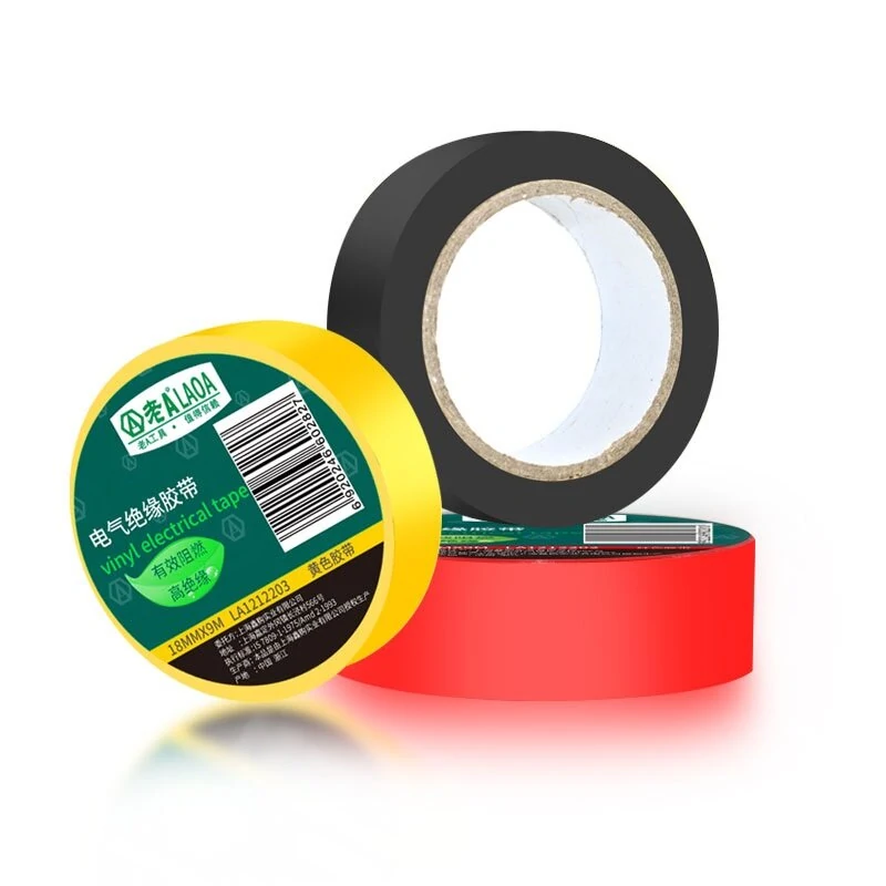 LAOA 3Pcs Electrical Tape | 18mm x 9m Colorful PVC Insulation | Flame Retardant Self-Adhesive
