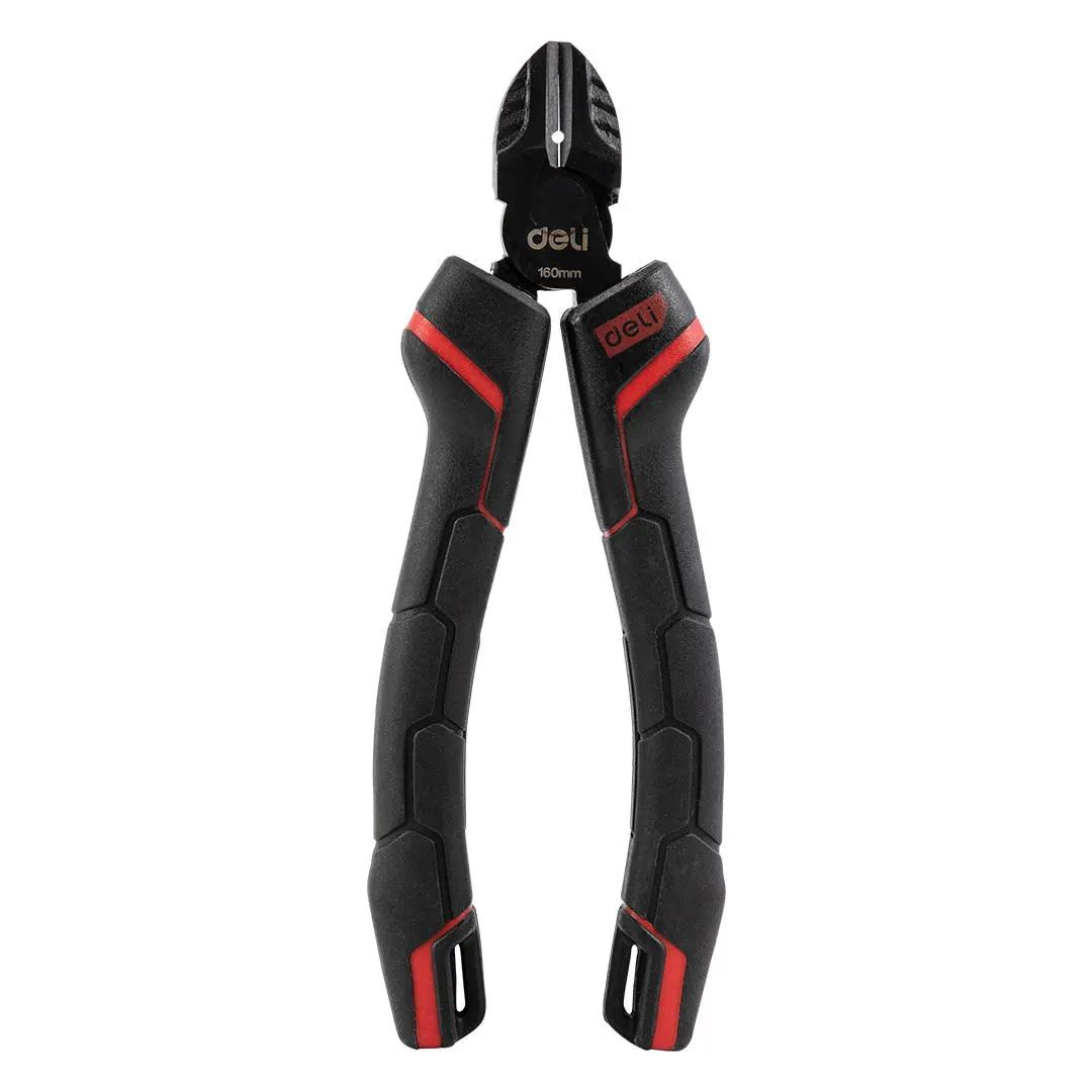 DeLi DL0204 Right-Hand Diagonal Nose Pliers | Anti-Slip Insulation Rubber Hand Tool