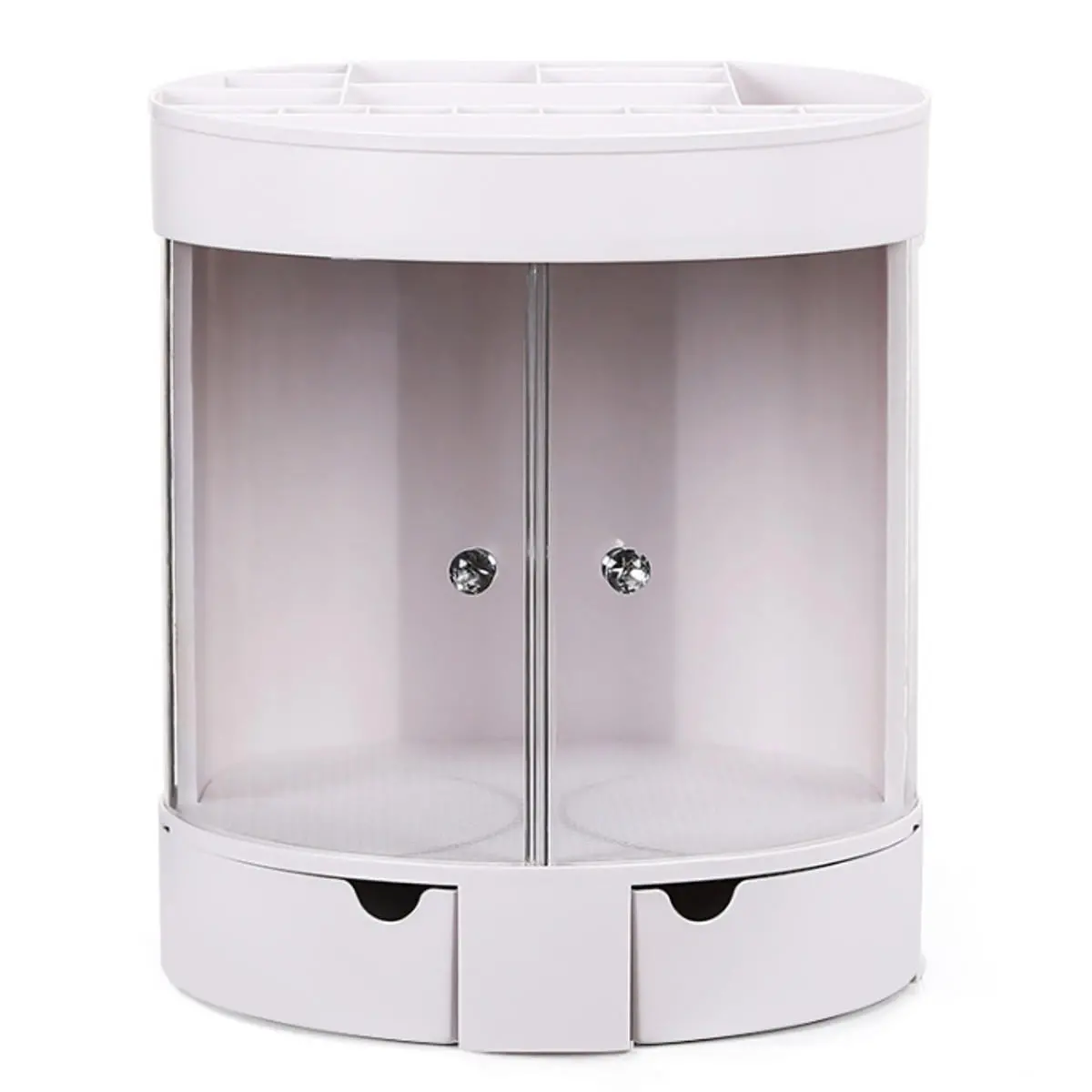 3 Layer Transparent Makeup Organizer - Desktop Cosmetic Storage Bag Drawer