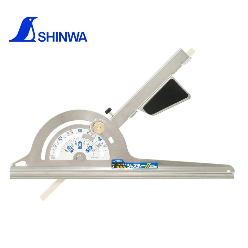 Shinwa Circular Saw Guide Ruler | 9.1 Inch Stainless Steel | Quick-Adjust Precision Tool