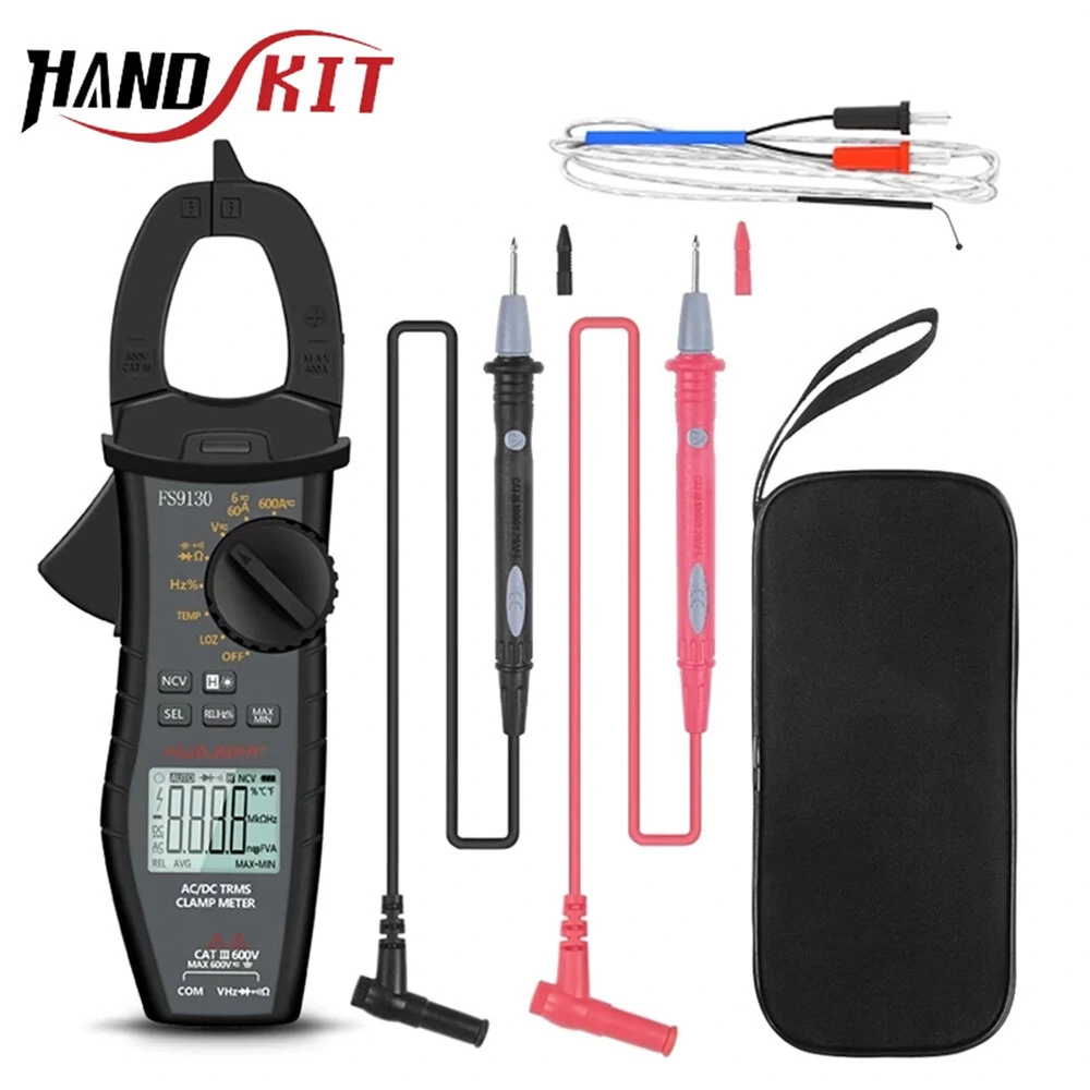 ES Digital Clamp Meter - True RMS AC/DC Multimeter with NCV, Capacitance & Hz Tester
