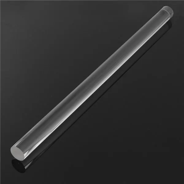 25mm x 300mm Clear Acrylic Round Rod 300mm Solid Bar