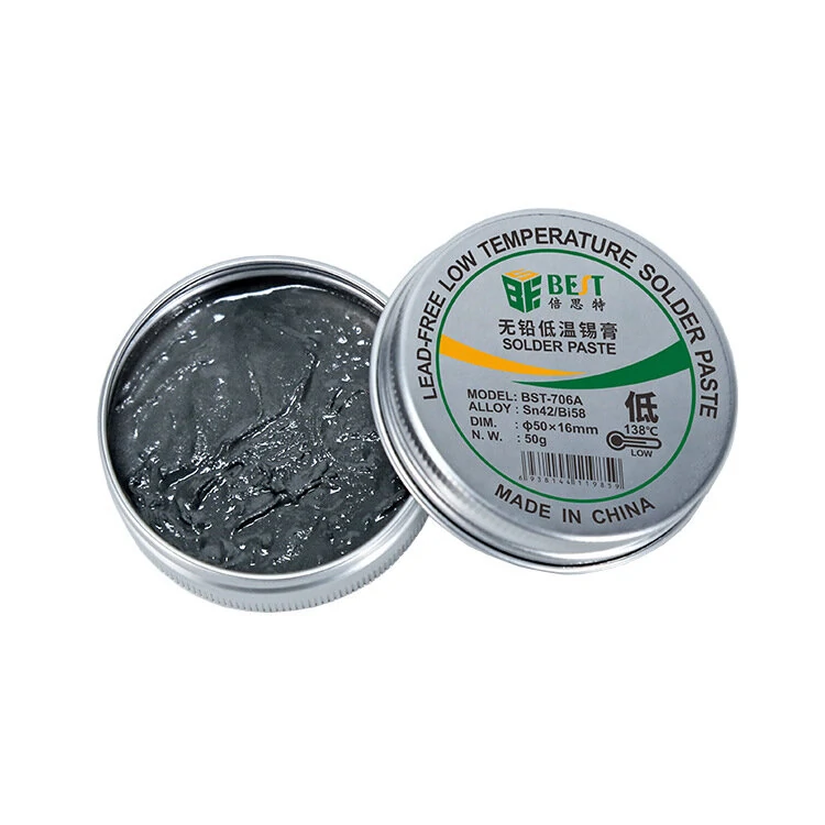 BEST BST-706A Solder Paste | Sn42Bi58 Low Temp Lead-Free for BGA SMT