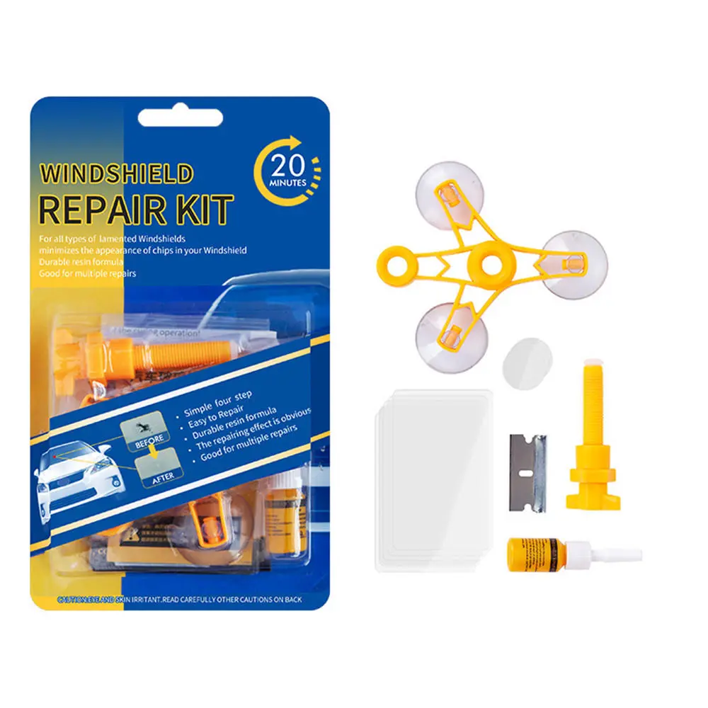 Windshield Repair Kit - Glass Curing Glue Tool for Car Window Scratch & Crack