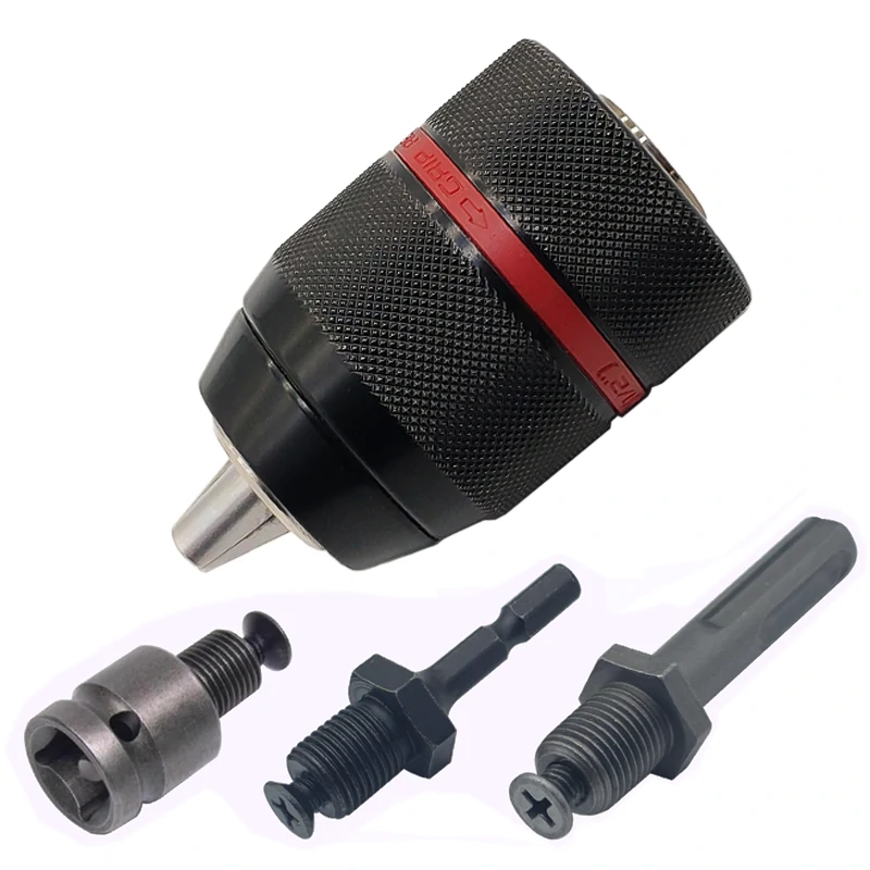 2-13mm Keyless Drill Chuck | SDS to Hex Shank Conversion | Self-Tightening