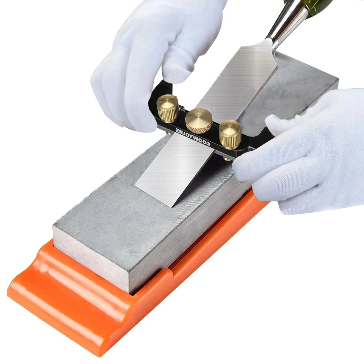 ENJOYWOOD Chisel Honing Guide | Aluminum Sharpening Jig for Chisels & Planes