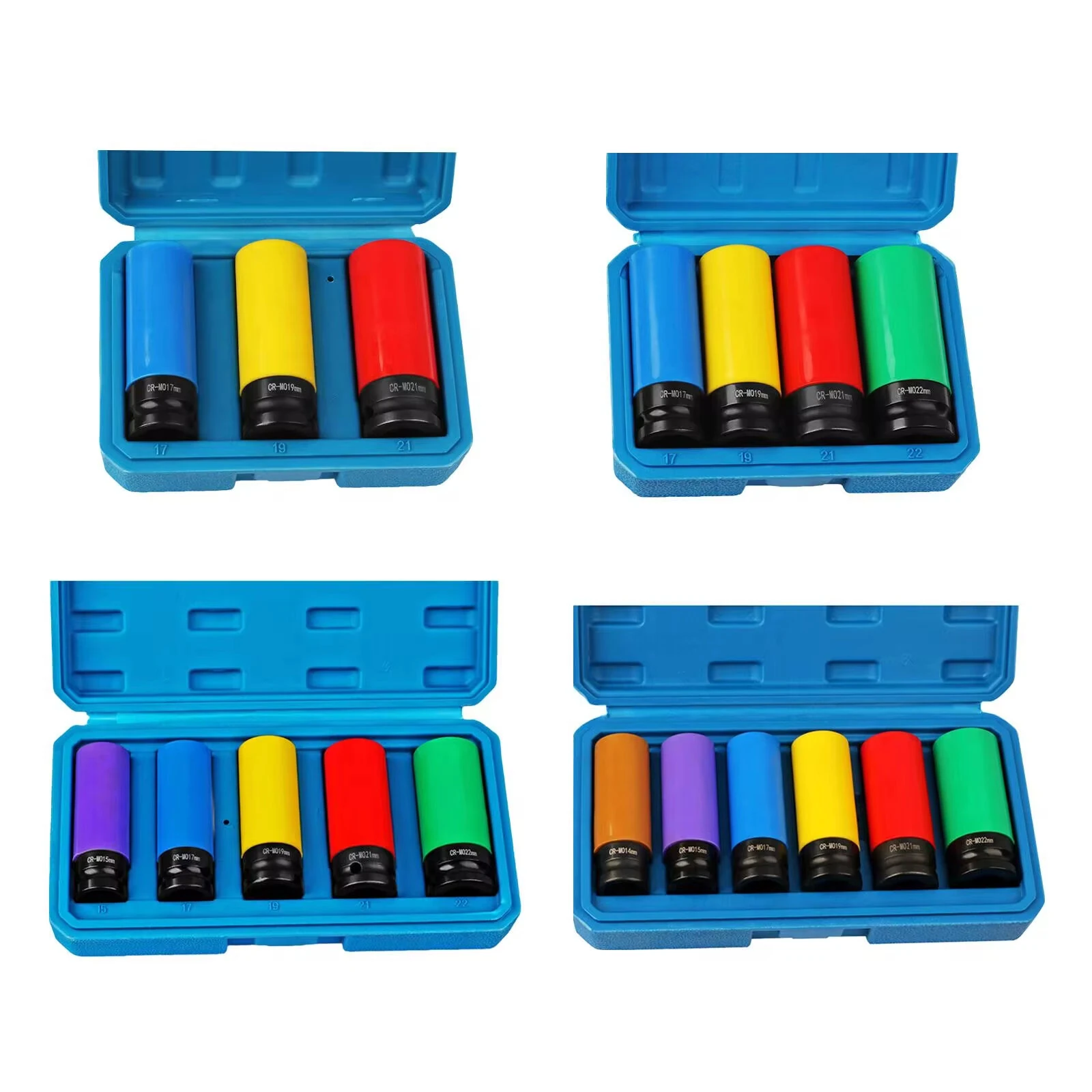 3/4/5/6PCS Thin Wall Impact Socket Set | Wheel Lug Nut Remover & Protector