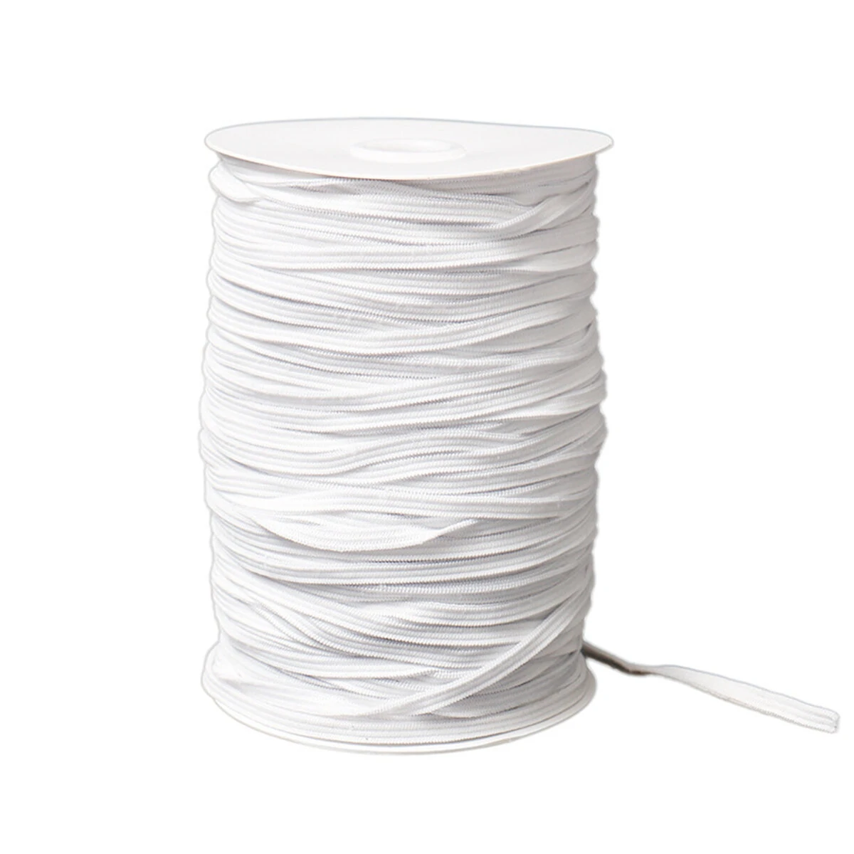 DIY Elastic Band - 100/160 Yards White Braided Cord for Sewing & Crafting