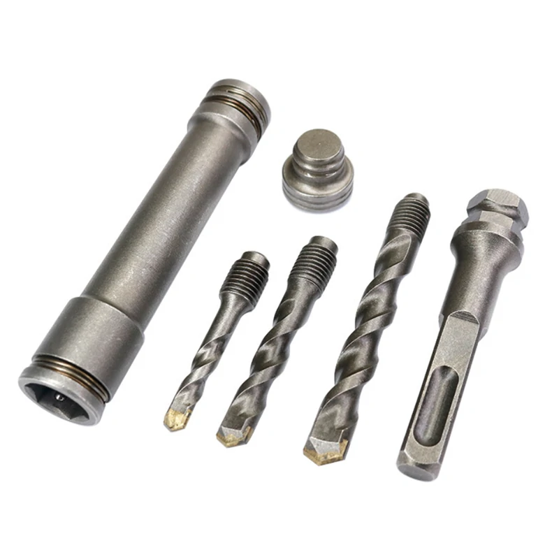 Electric Hammer Extension Rod & Punch Set | Fastener Installation | Drill Bit Lock