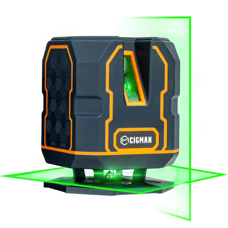 CIGMAN CM-508 Green Laser Level | 5 Lines 360° Horizontal Self-Leveling | 30M Range Rechargeable