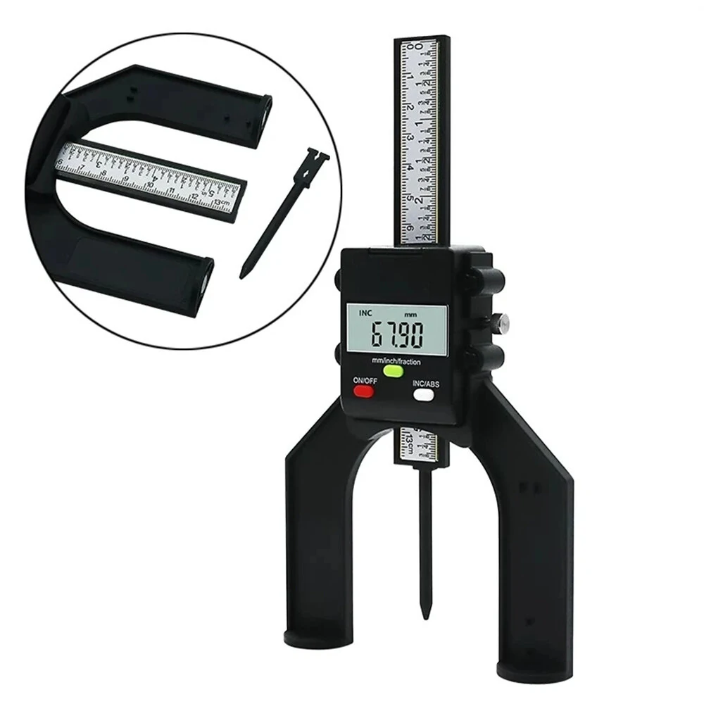 ETOPOO Digital Depth Gauge - 0.01mm Resolution, 80mm Range | High-Precision LCD Tool for Woodworking & Saw Blades