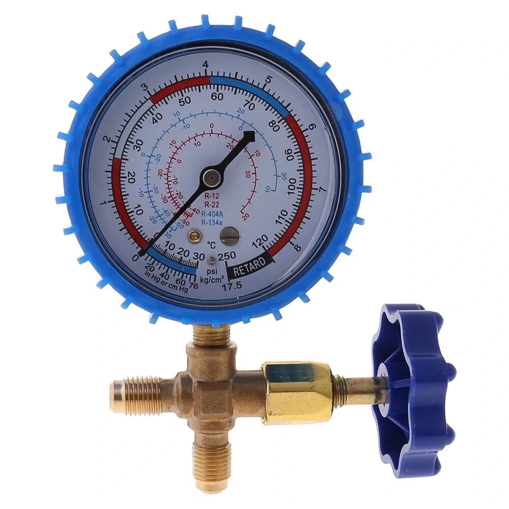 CT-466 AC Refrigerant Gauge - 120PSI & 500PSI for R22 R134 R404 | Manometer