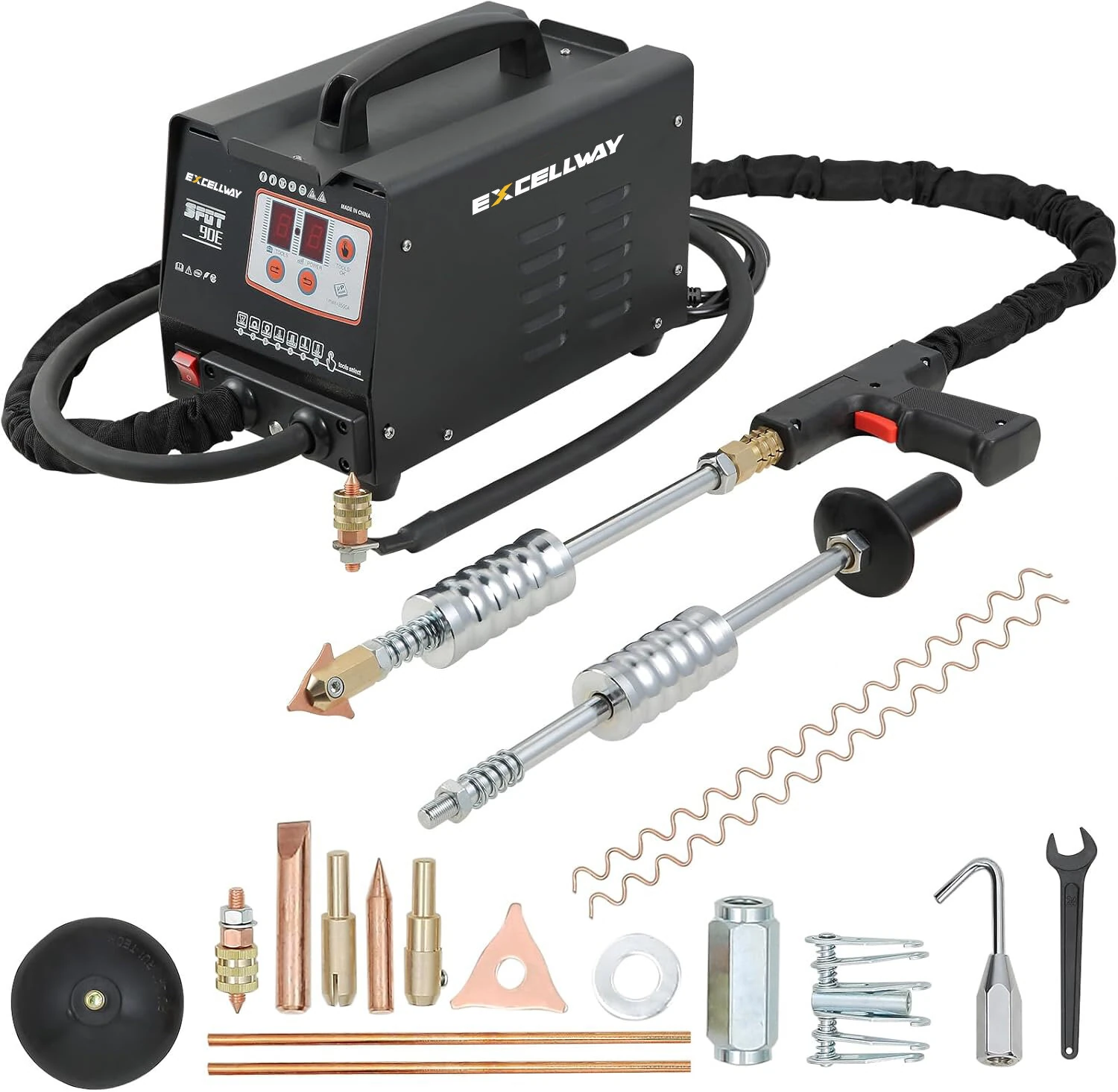 Excellway G90E Spot Welder Dent Puller | 3000W Stud Welder Kit for Car Body Repair