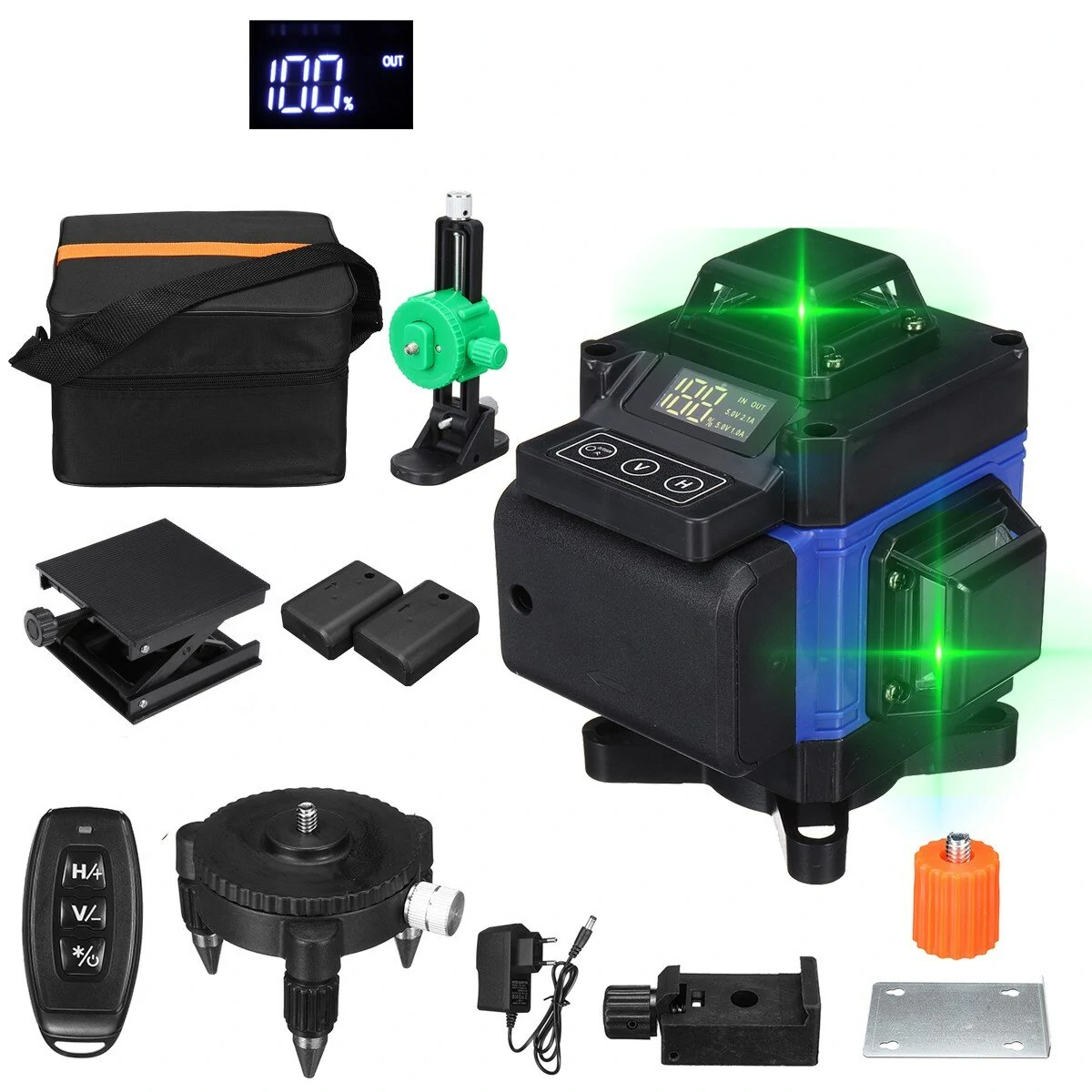 Green Laser Level 16 Line 4D 360° Self-Leveling | App & Remote Control