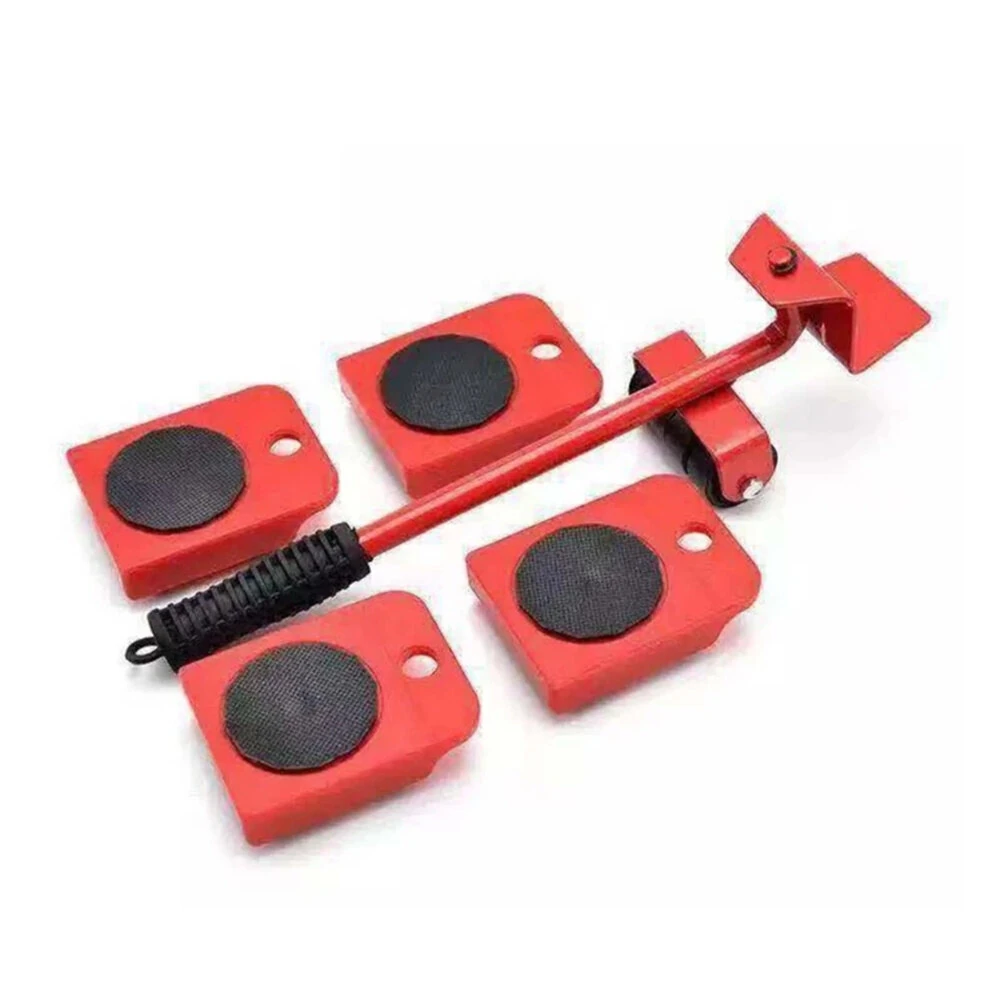 5PCS Heavy Duty Furniture Dolly Movers - 90° Rotating Pads for Piano, Pool Table & Cabinet