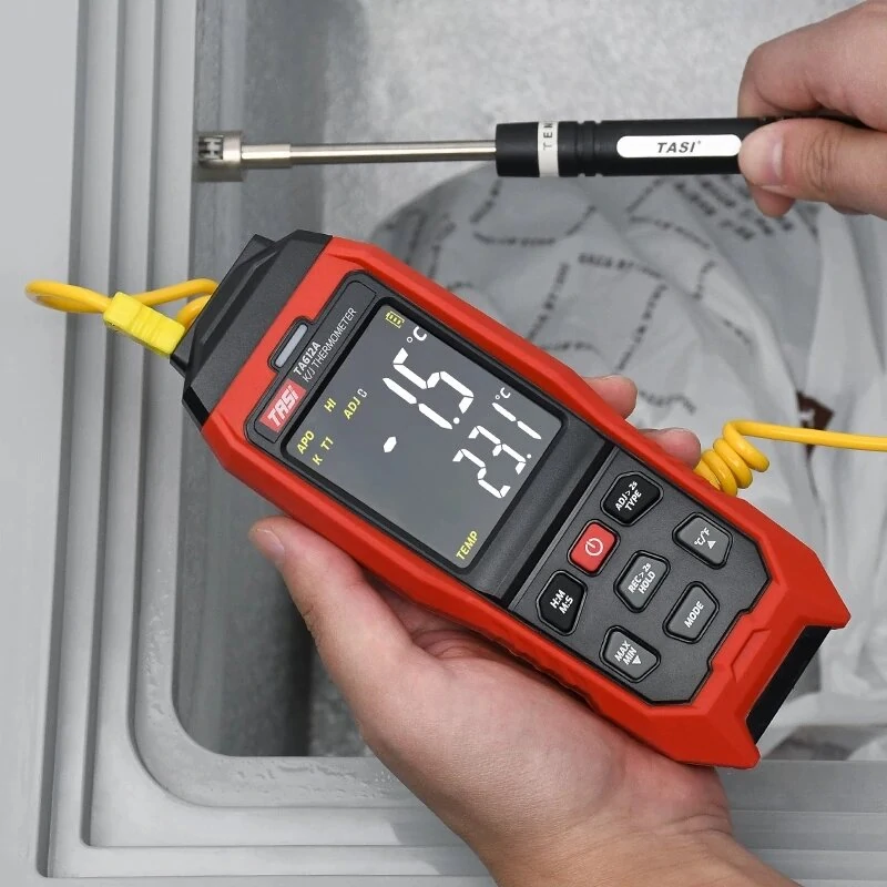 TA612 Digital Thermometer - LCD Screen Display - K/J Type Thermocouple - °C/°F Temperature Tester