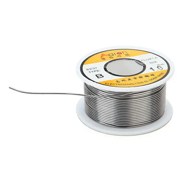 Aron Type-B 63/37 Tin Lead Solder Wire - 100g Reel | 1.0mm 1.8% Flux Core