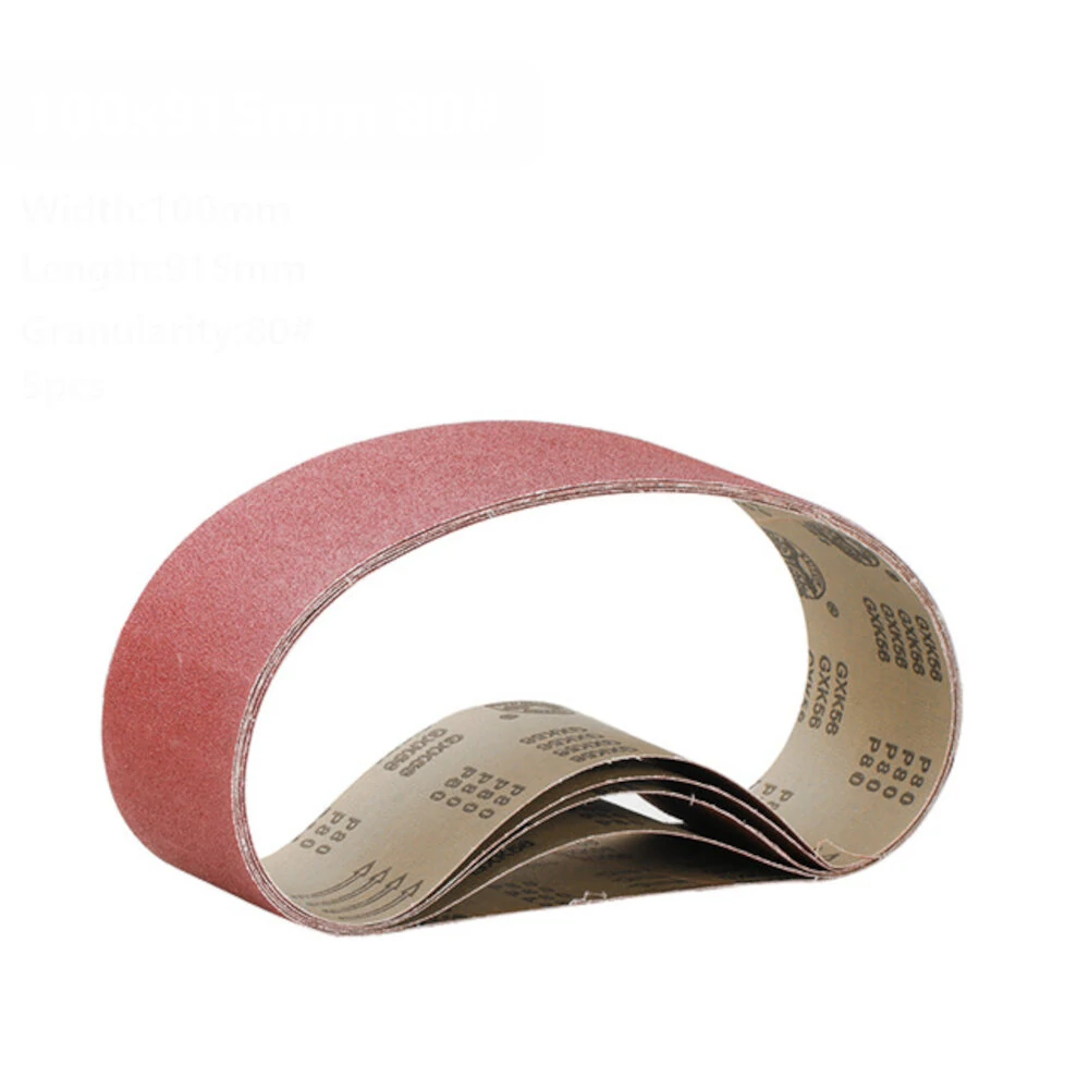 5Pcs 915x100mm Sanding Belt | 40 to 400 Grit for Flush Belt & Polishing Machines